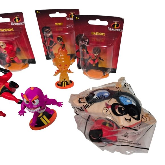 Incredibles 2 Action Figures Lot Cake Toppers Elastigirl Violet Jack-Jack Disney - Picture 4 of 6